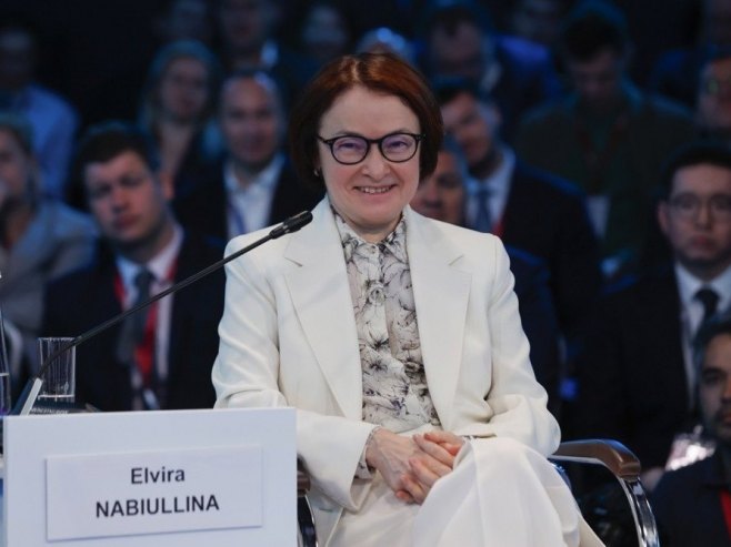 Elvira Nabiulina (Foto: EPA/ANATOLY MALTSEV) Elvira Nabiulina (Foto: EPA/ANATOLY MALTSEV) -