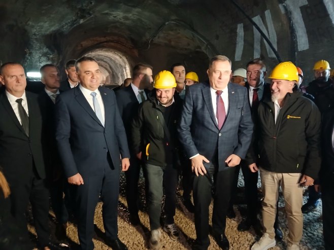 Dodik i Minić u Nevesinju posjetili branu "Pošćenje" (FOTO/VIDEO)
