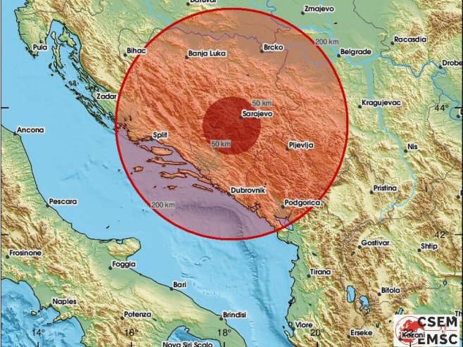 Zemljotres 3,6 stepeni kod Foče