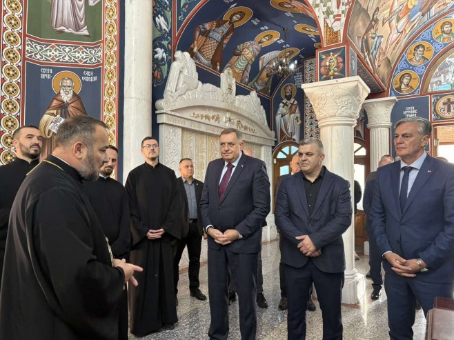 Dodik i ministar Karan u Tesliću (VIDEO)