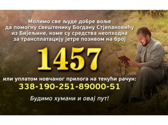 Pomozimo svešteniku Bogdanu Stjepanoviću iz Bijeljine, pozovimo 1457 (VIDEO)