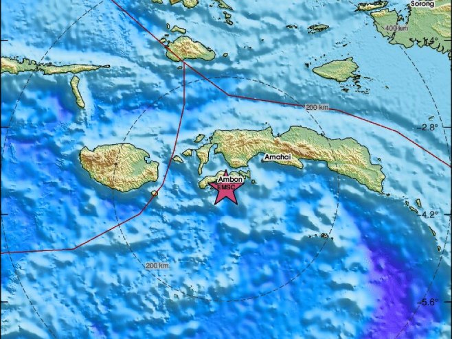 Zemljotres magnitude 5,8 stepeni Rihtrerove skale pogodio Indoneziju