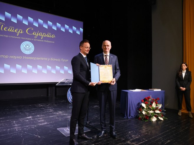 Sijartu uručen počasni doktorat Univerziteta u Banjaluci; Konferencija za novinare na RTRS (FOTO/VIDEO)