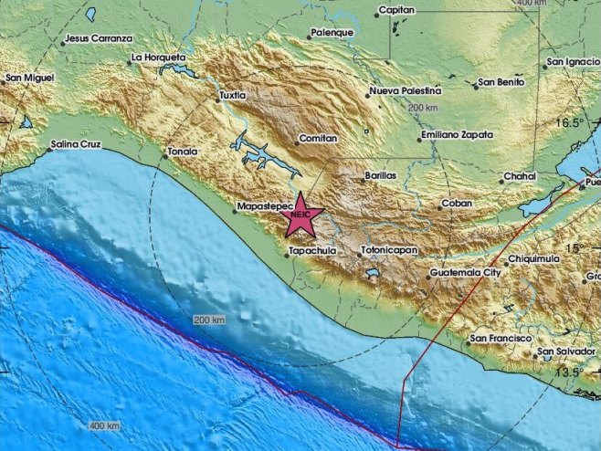 Epicentar zemljotresa (foto: emsc.eu) - 