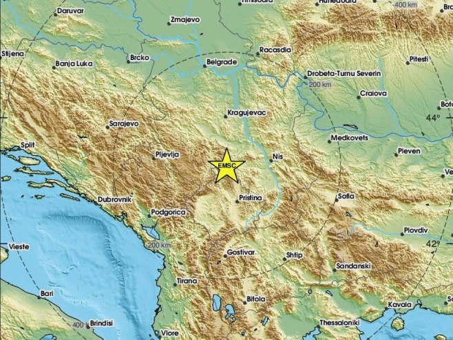 Zemljotres jačine 2,8 stepeni kod Brusa