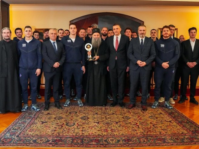 Patrijarh Porfirije ugostio zlatne vaterpoliste (FOTO)