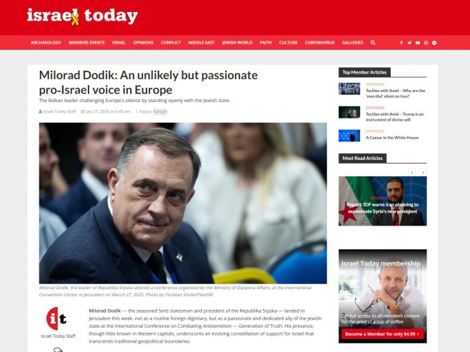 Јerusalem tudej: Neočekivan, ali strastven pro-izraelski glas u Evropi