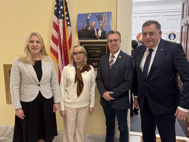 Dodik: Sa kongresmenom Andijem Oglesom o statusu Srpske (FOTO)