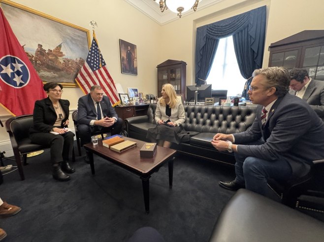 Dodik: Sa kongresmenom Andijem Oglesom o statusu Srpske (FOTO)