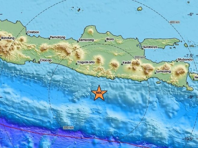 Zemljotres na ostrvu Јava (Foto: EMSC) - 