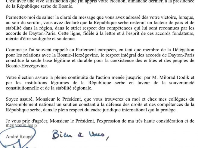 Evropski poslanik čestitao Karanu: Vaš izbor obezbjeđuje kontinuitet politike Dodika i institucija Srpske