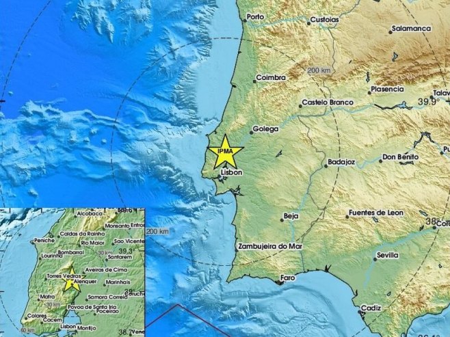 Zemljotres blizu Lisabona