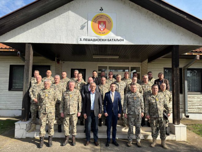 Aleksandar Goganović u kasarni Vojvoda Stepa Stepanović - Foto: SRNA