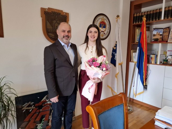 Višegrad: Prijem za karatistkinju Selenu Lekanić, podrška od lokalne zajednice