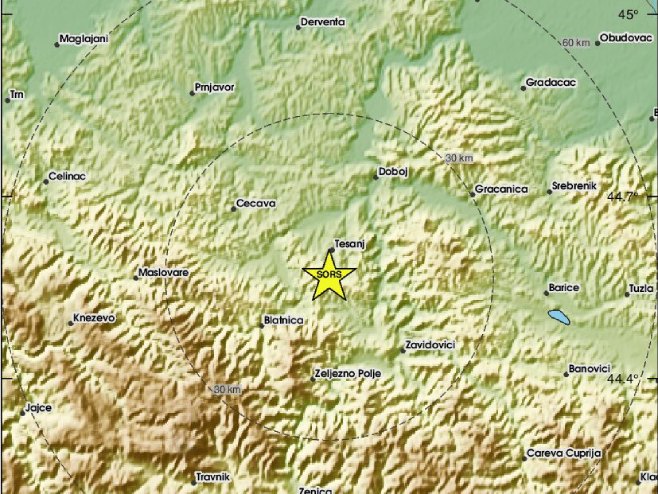 Zemljotres kod Tešnja