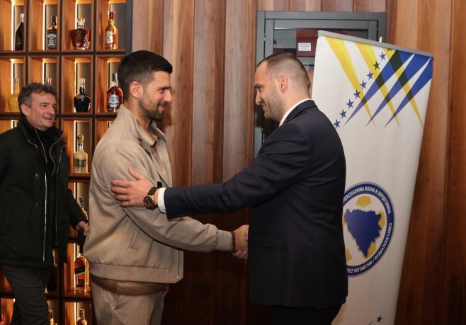 Đoković i Čeferin stigli u BiH na utakmicu u Zenici (FOTO)