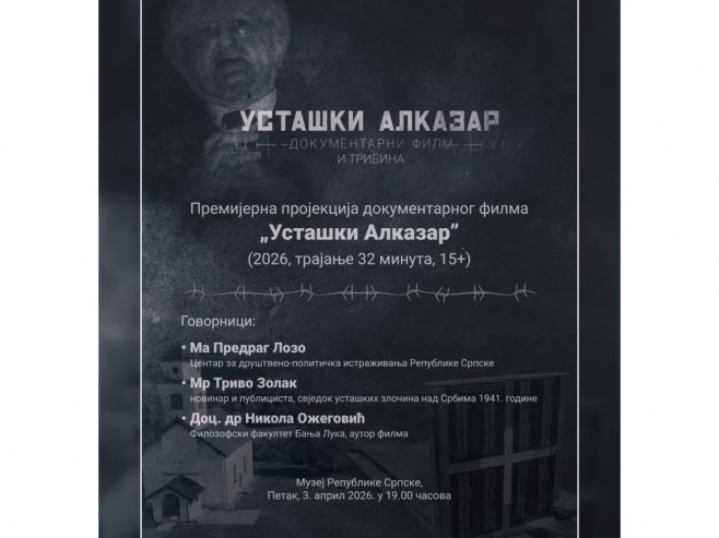Večeras premijera dokumentarnog filma "Ustaški Alkazar" u Banjaluci