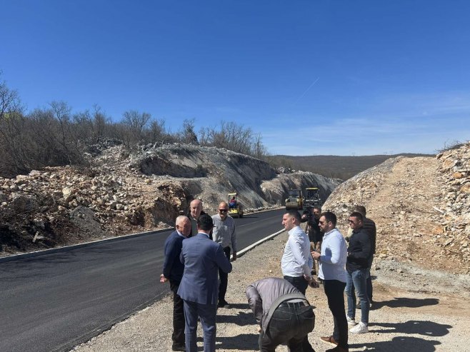 Rekonstrukcija usjeka u mjestu Žudojevići na magistralnom putu Trebinje – Bileća - Foto: RTRS