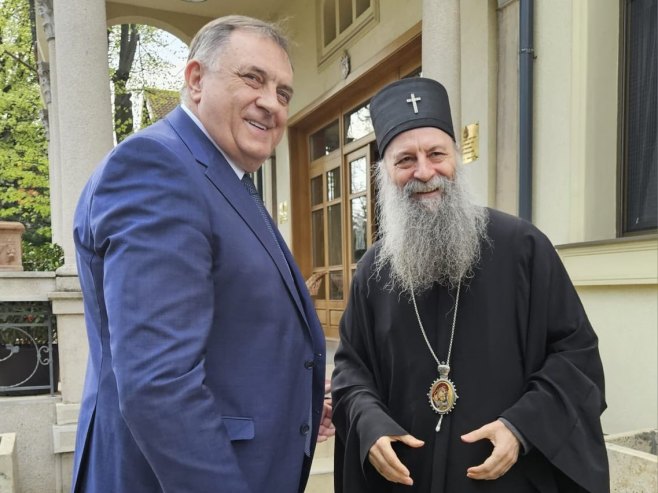 Dodik sa patrijarhom Porfirijem: Važna vjera, snaga i zajedništvo srpskog naroda