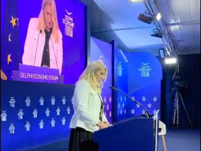 Cvijanović se obratila na Delfi forumu u Grčkoj: Srpska kontinuirano nudi dijalog i kompromis (VIDEO)