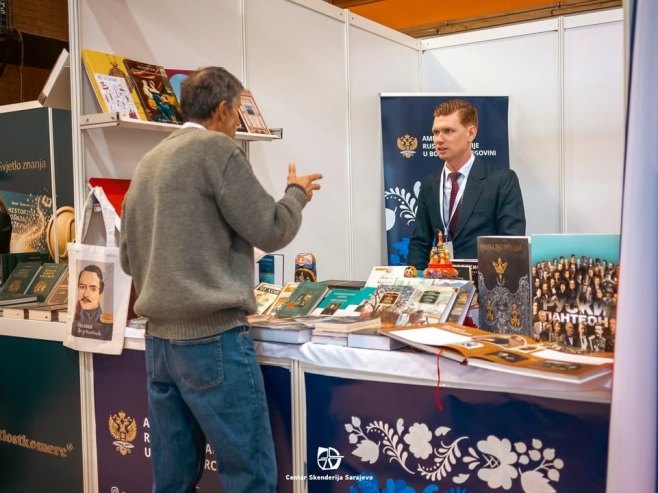 Štand Rusije na sajmu knjige u Sarajevu - Foto: Ustupljena fotografija