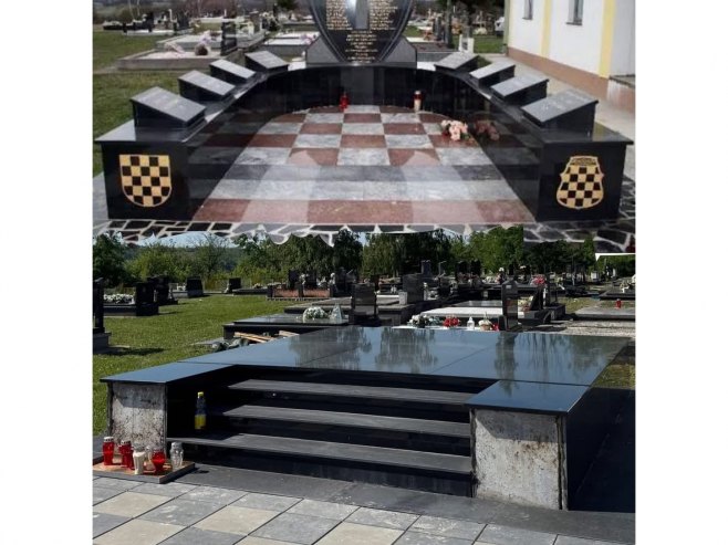 Uklonjen spomenik sa ustaškim simbolom u Modranu kod Dervente