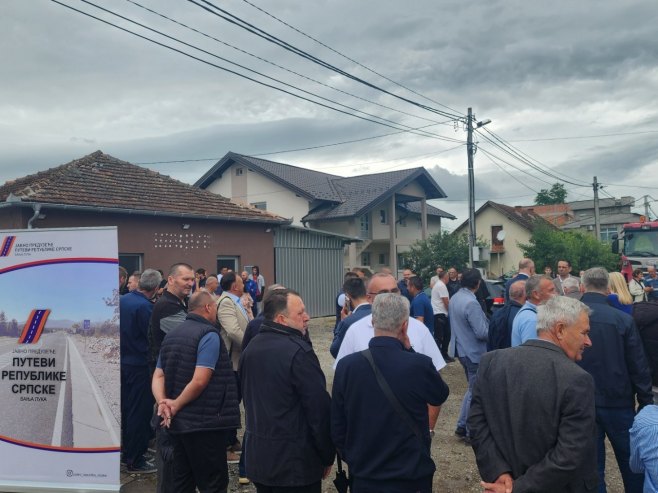 Početak sanacije Stare prijedorske ceste u Dragočaju, prisustvuju Cvijanović, Јanković i Dodik (FOTO)