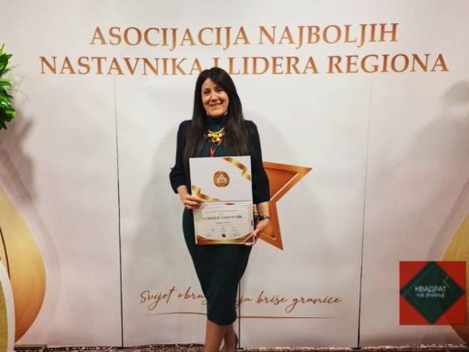 Maja Čečur, profesor iz Trebinje, dobitnik priznanja za najboljeg nastavnika regiona (VIDEO)