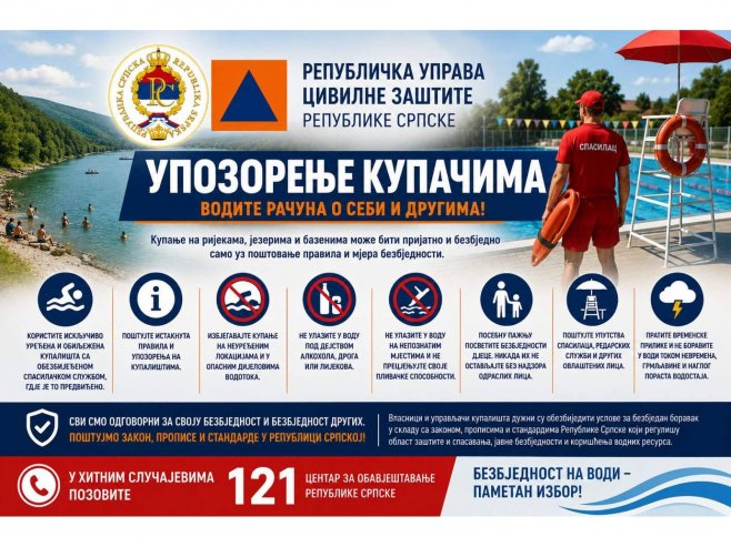 Civilna zaštita apeluje: Oprez na kupalištima tokom ljetne sezone