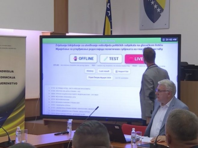 CIK žrebanjem utvrdila redoslijed 82 politička subjekta na glasačkom listiću za opšte izbore
