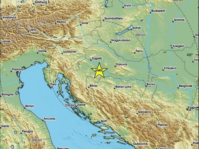 Zemljotres kod Siska, osjetio se u Kostajnici, Kozarskoj Dubici