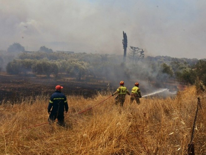 Šumski požari van kontrole u grčkim regijama Viotija i zapadna Atika (VIDEO)