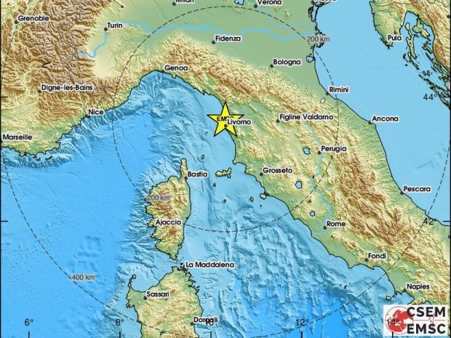Italija: Zemljotres pogodio područje u blizini Pize