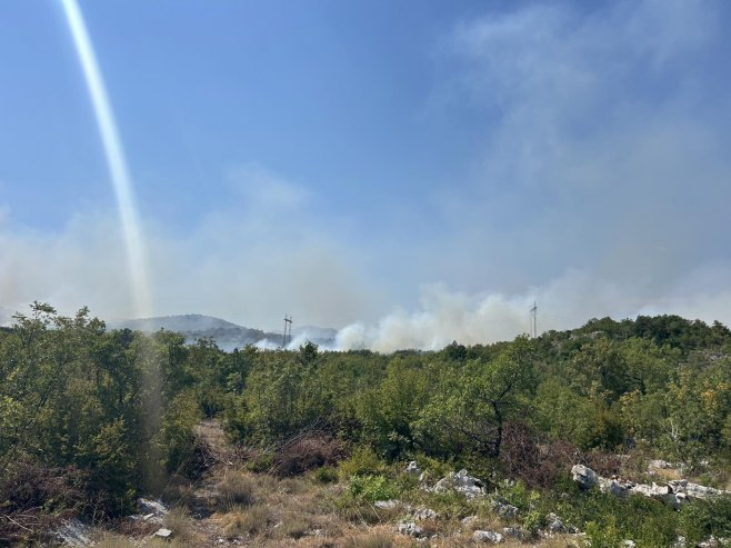Požari u okolini Trebinja i dalje aktivni; Sve raspoložive vatrogasne jedinice na terenu (VIDEO)