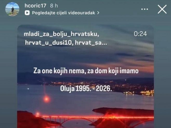 Inspektor SIPA u Mostaru na društvenim mrežama veliča "Oluju" (FOTO)
