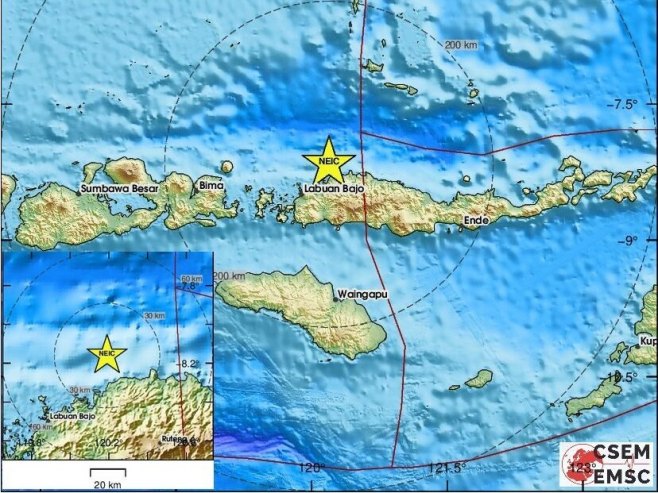 Poginulo 20 ljudi u zemljotresu na istoku Indonezije