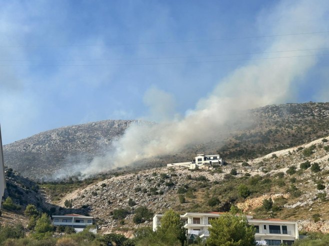 Požar u naselju Ivanica između Trebinja i Dubrovnika i dalje aktivan (VIDEO)