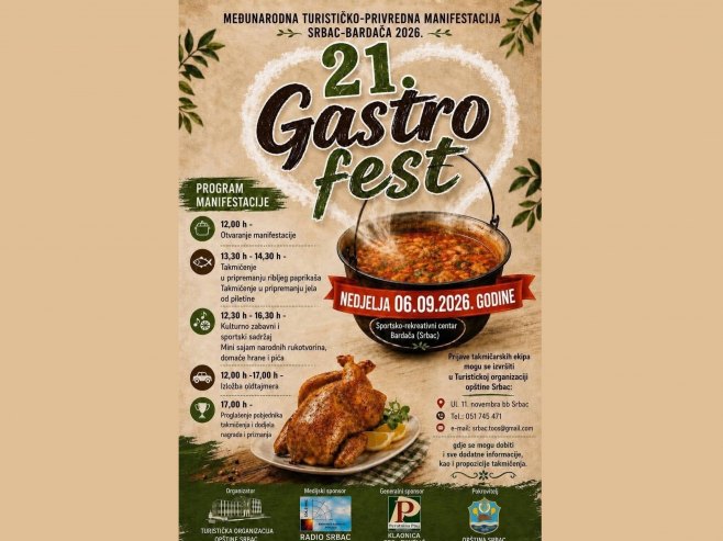 Gastro fest na Bardači kod Srpca Gastro fest na Bardači kod Srpca - Foto: SRNA