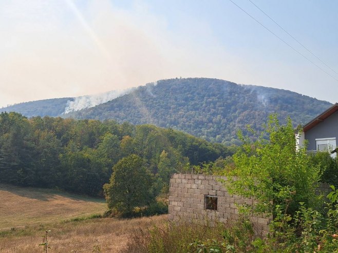 Požar u Osmacima, očekuje se dejstvo helikoptera (FOTO)