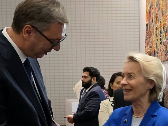 Vučić sa Fon der Lajen: Vjerujem da će Srbija ubrzati put ka EU