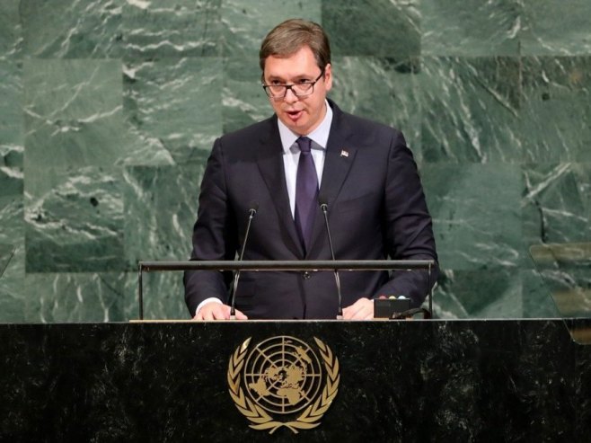 Zasjedanje Generalne skupštine UN-a; Obraćanje Vučića