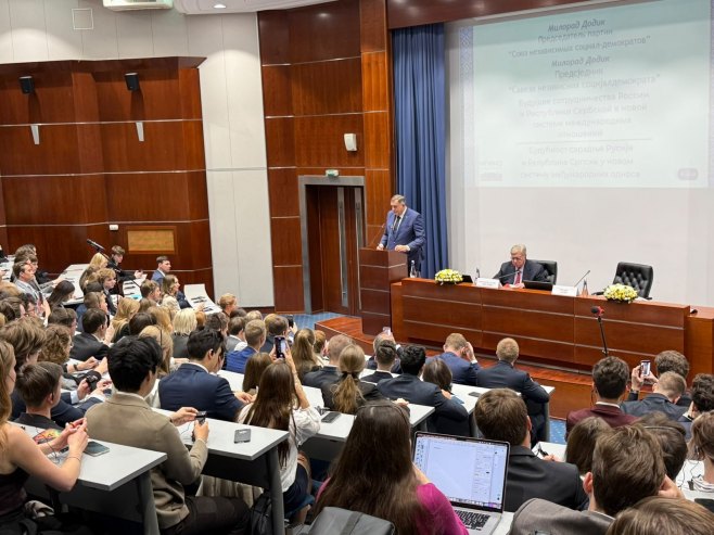 Predavanje Dodika u Moskvi - "Budućnost saradnje Rusije i Srpske u novom sistemu međunarodnih odnosa"