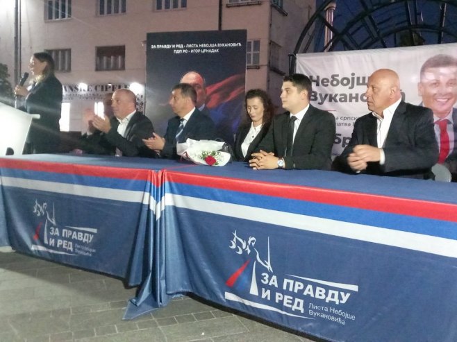 Lista za pravdu i red - PDP Srpske, tribina u Banjaluci - Foto: RTRS