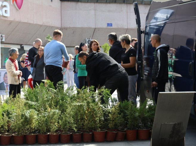 Građanima u Banjaluci mladi SNSD-a podijelili 500 sadnica čempresa