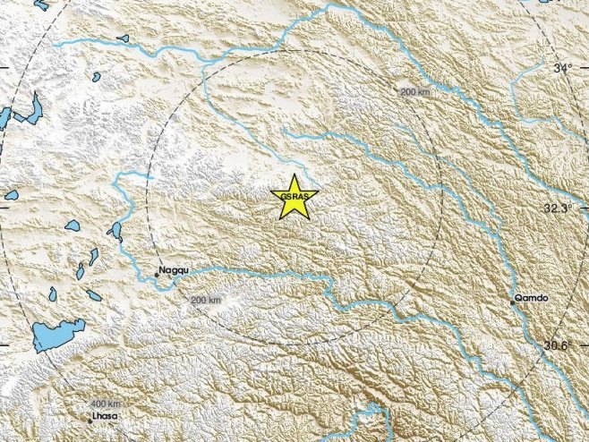 Zemljotres jačine 5,9 stepeni pogodio Tibet